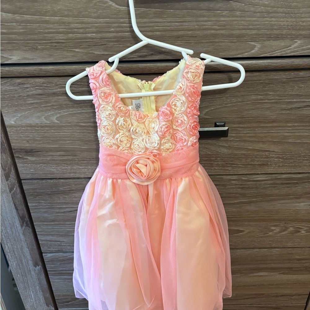 Bonnie Jeans Elegant Pink Floral Kids Dress